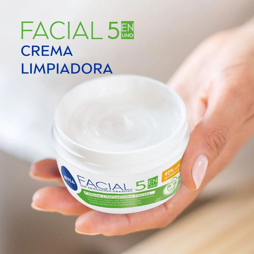 Nivea Cuidado Limpiador Crema Facial 5 En 1