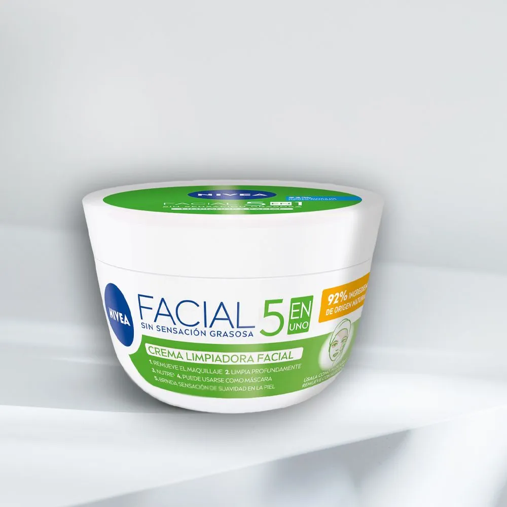 Nivea Cuidado Limpiador Crema Facial 5 En 1