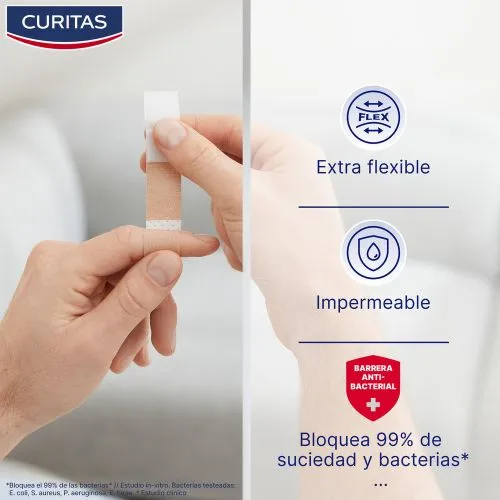 Curitas Apósitos Adhesivos Tela Elástica 16 Unidades