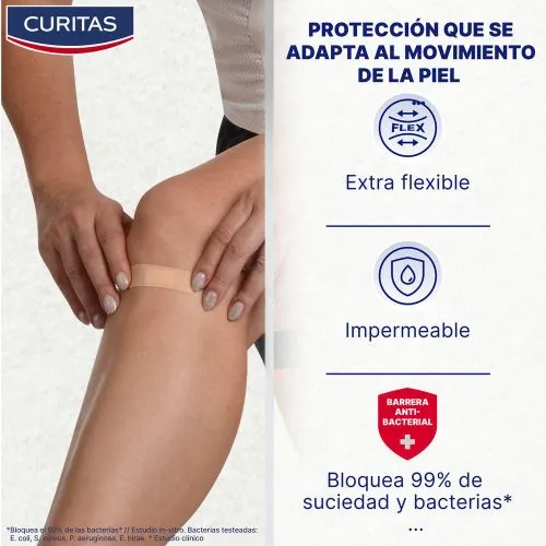 Curitas Tela Elástica Apósitos Adhesivos X 20 Unidades