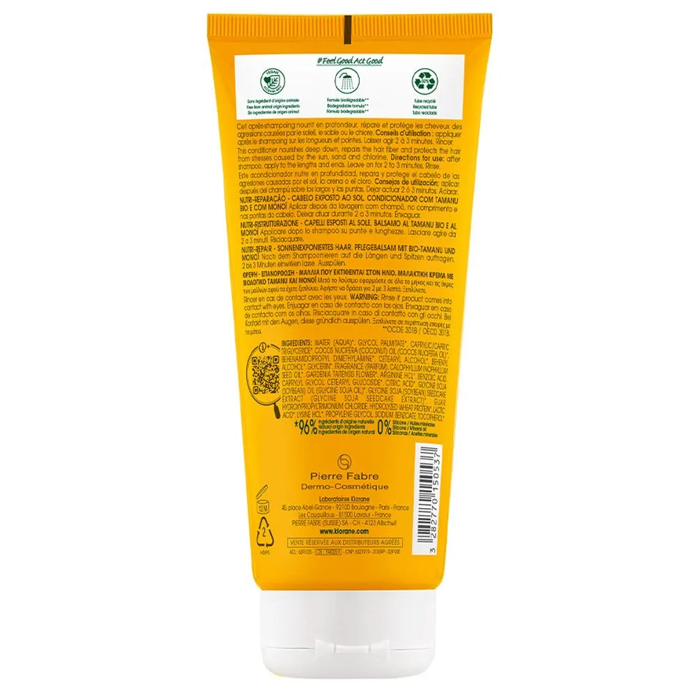 Klorane Tamanu Y Monoi Acondicionador Solar Nutri-reparador