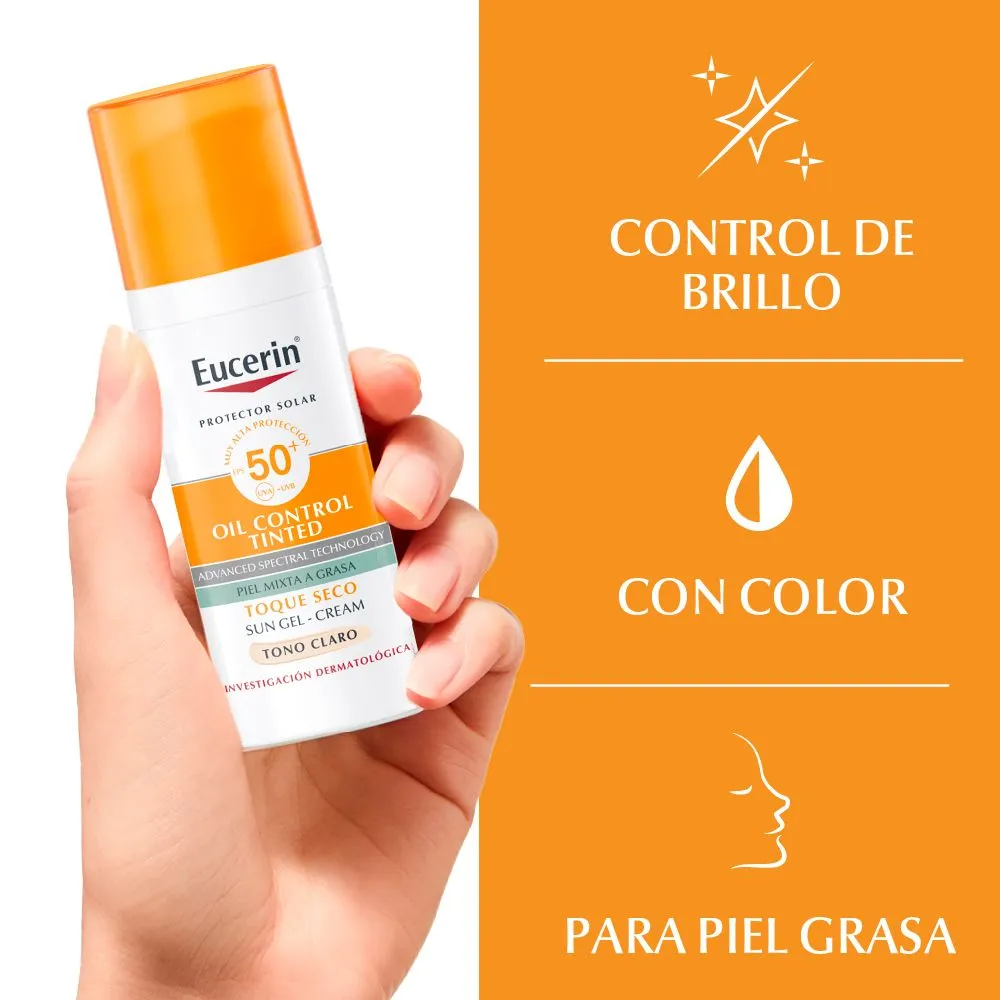 Eucerin Protector Solar Fps50+ Oil Control Tinted Toque Seco