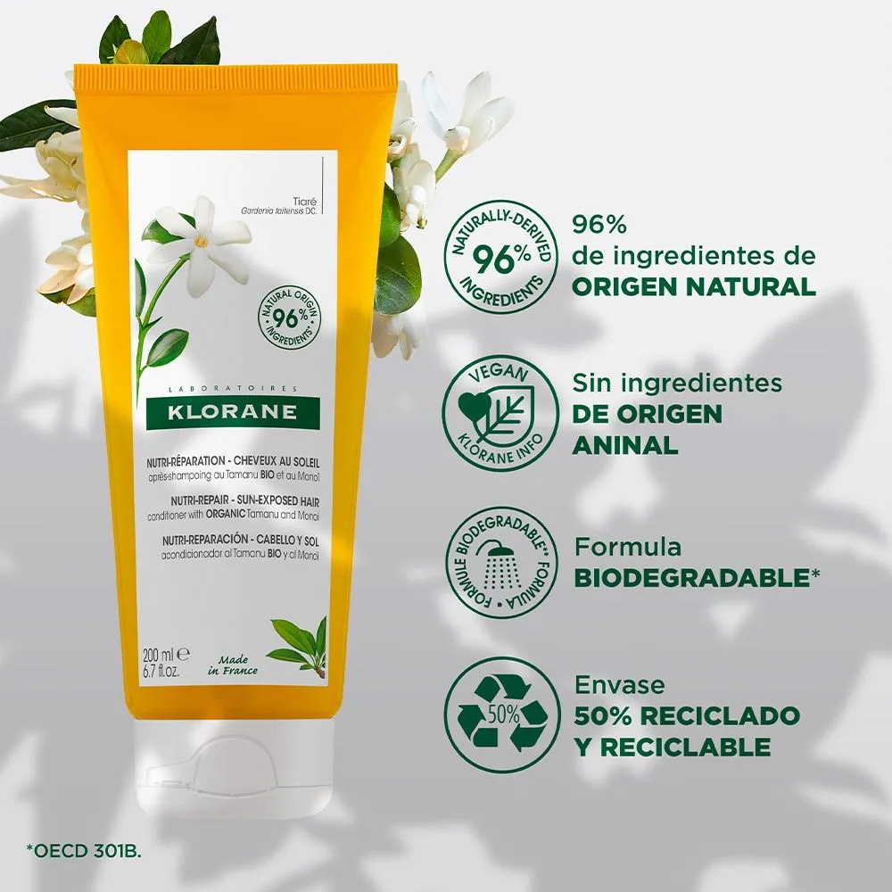 Klorane Tamanu Y Monoi Acondicionador Solar Nutri-reparador