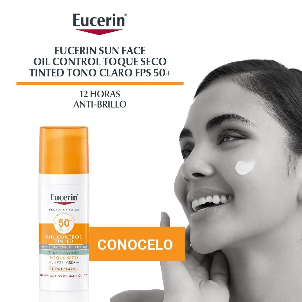 Eucerin Protector Solar Fps50+ Oil Control Tinted Toque Seco