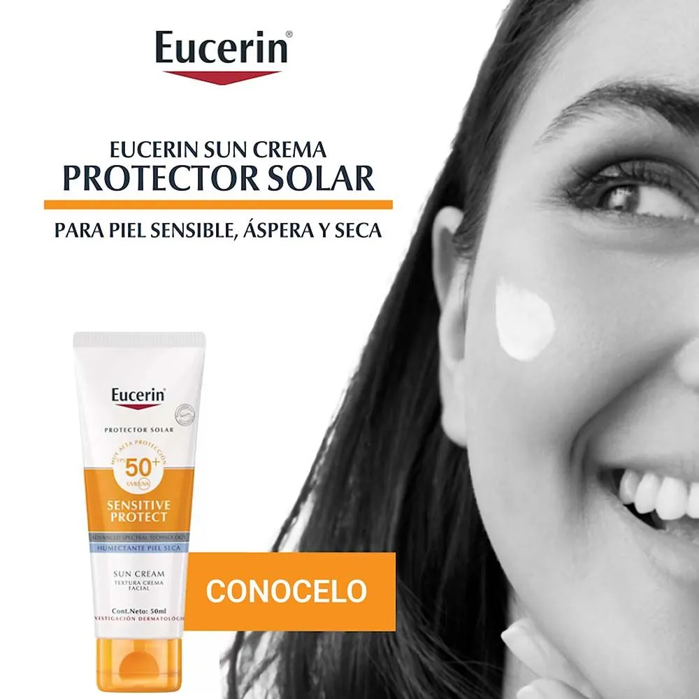 Eucerin Sensitive Protect Protector Solar Facial Fps 50+ Vto 9-26