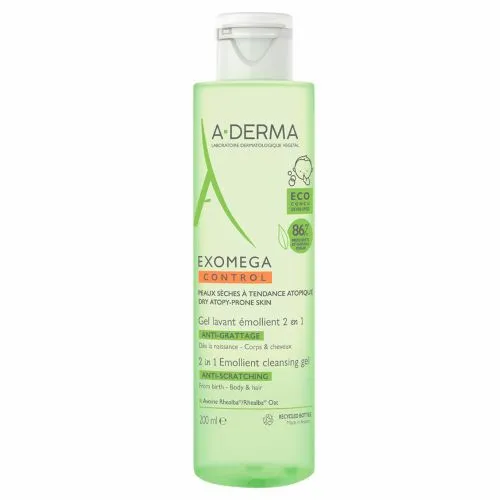 A Derma Exomega Gel Limpiador 2 En 1 X 200ml