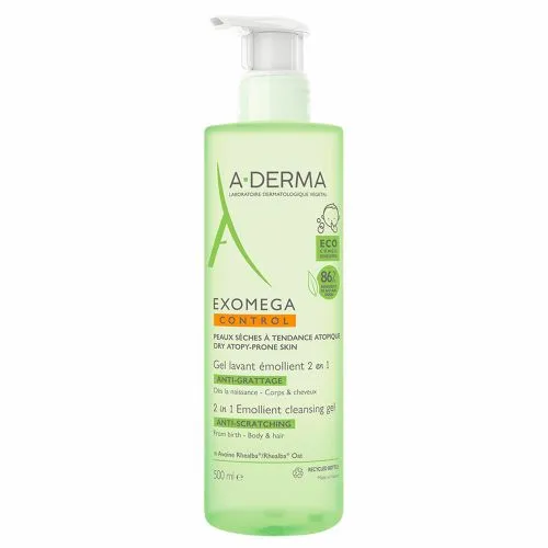 A Derma Exomega Gel Limpiador 2 En 1 X 500ml