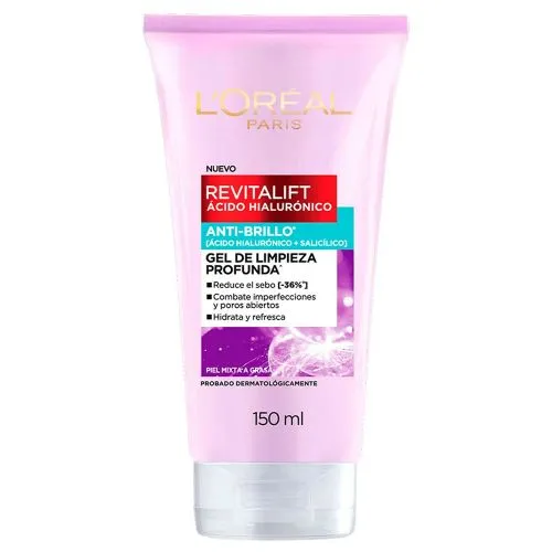 Loreal Paris Revitalift Gel De Limpieza Anti Brillo