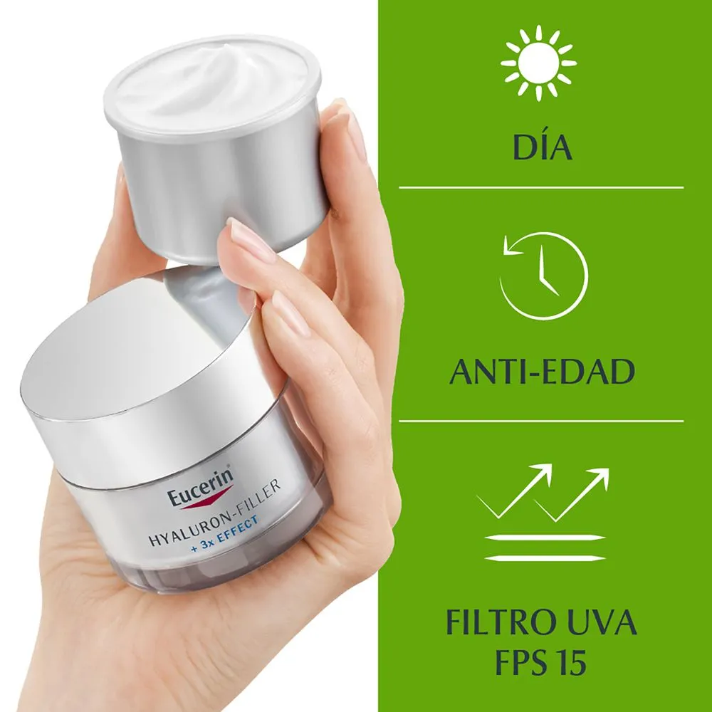 Eucerin Hyaluron Filler + 3x Effect Repuesto Crema Día Fps15