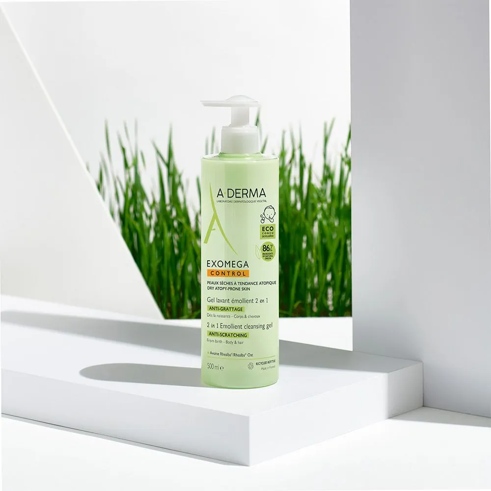 A Derma Exomega Gel Limpiador 2 En 1 X 500ml