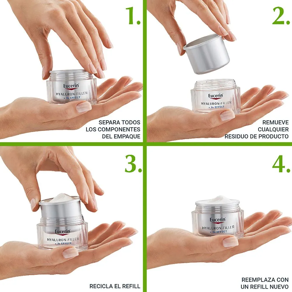 Eucerin Hyaluron Filler + 3x Effect Repuesto Crema Día Fps15