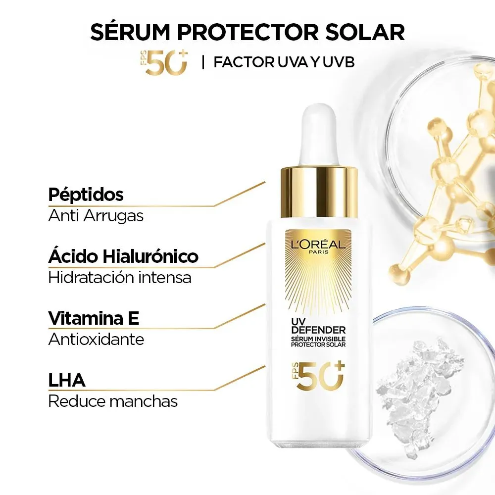Loreal Paris Uv Defender Protector Solar Sérum Fps 50+
