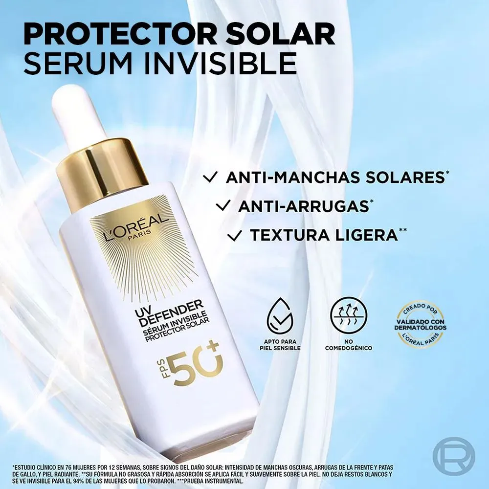 Loreal Paris Uv Defender Protector Solar Sérum Fps 50+