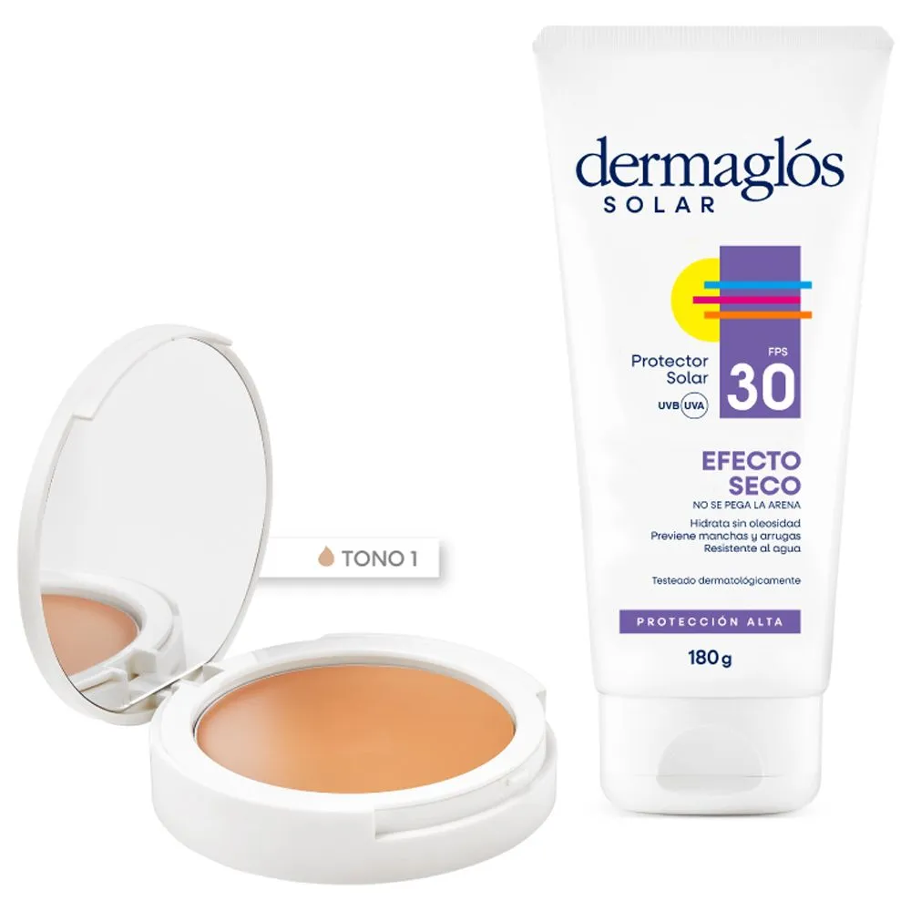 Dermaglós Solar Combo Facial Y Corporal Tono 1