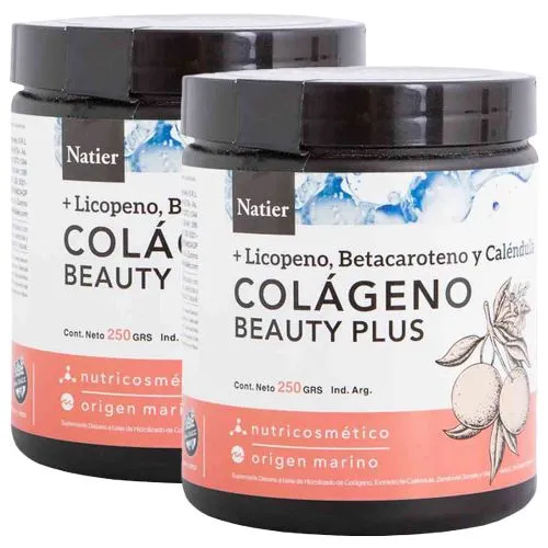Pack 2 Natier Colágeno Beauty Plus En Polvo