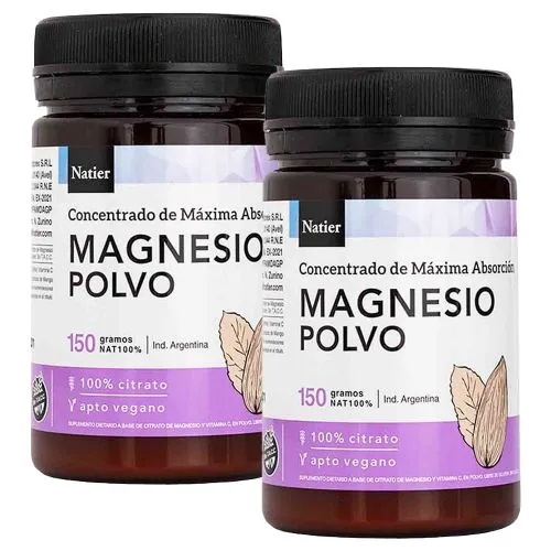 Pack 2 Natier Magnesio Citrato En Polvo