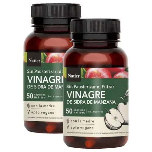 Pack 2 Natier Vinagre De Sidra De Manzana Cápsulas