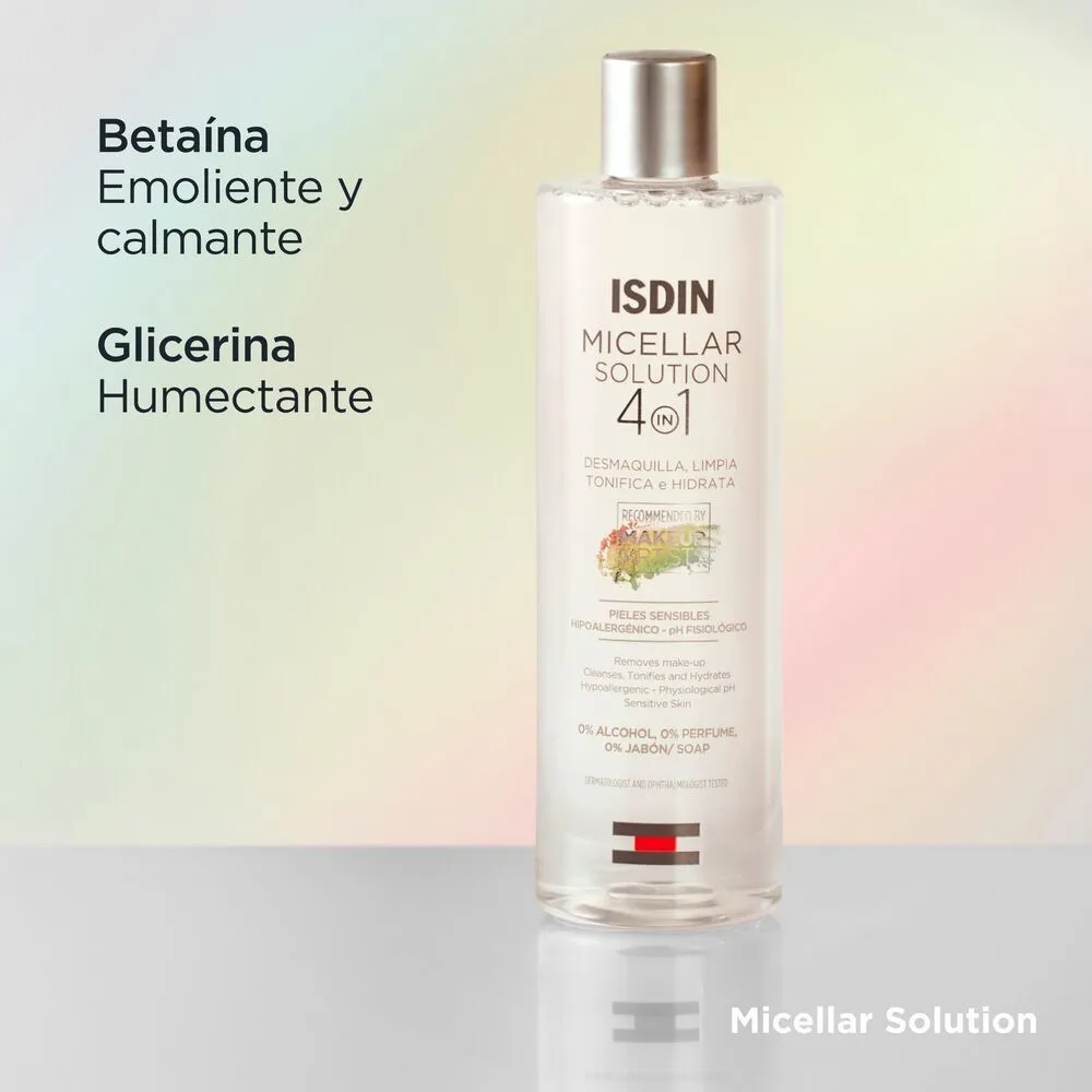 Isdin Micellar Solution 4 En 1 Limpieza Facial X 400ml