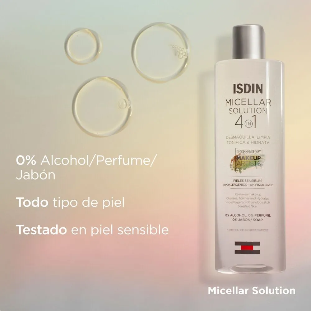 Isdin Micellar Solution 4 En 1 Limpieza Facial X 400ml