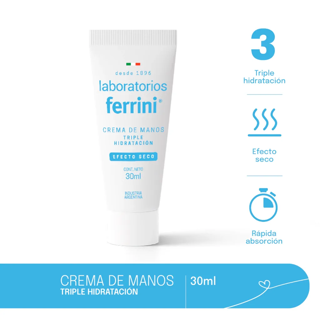 Ferrini Crema De Manos Triple Acción X 30ml