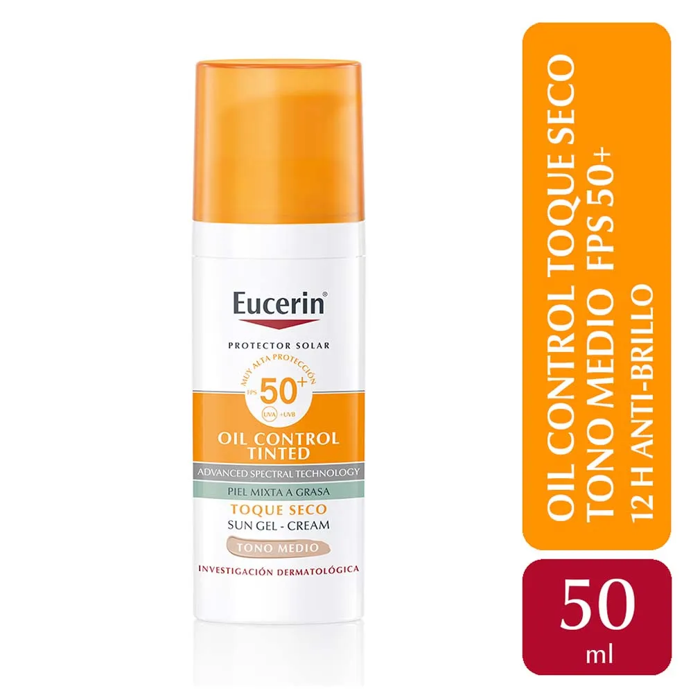 Eucerin Protector Solar Fps50+ Oil Control Tinted Toque Seco