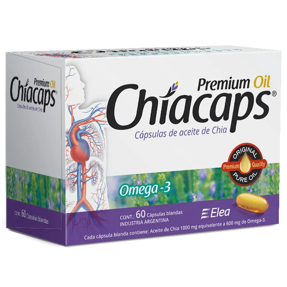 Chiacaps Aceite De Chia Omega 3 X 60 Cápsulas