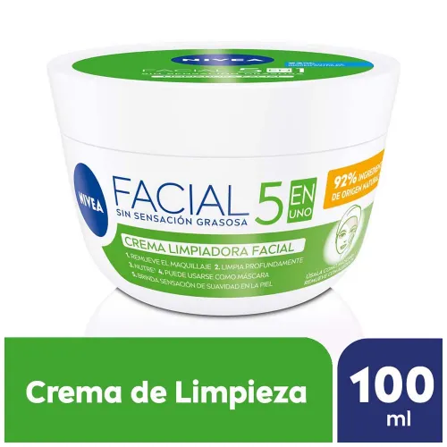 Nivea Cuidado Limpiador Crema Facial 5 En 1