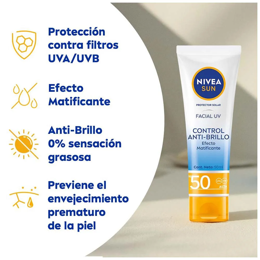 Nivea Sun Control Anti-brillo Protector Solar Facial Fps50