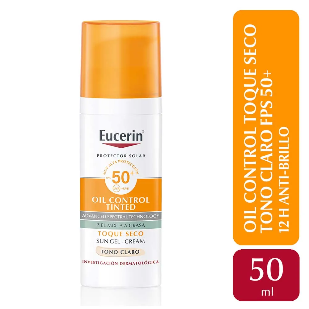 Eucerin Protector Solar Fps50+ Oil Control Tinted Toque Seco