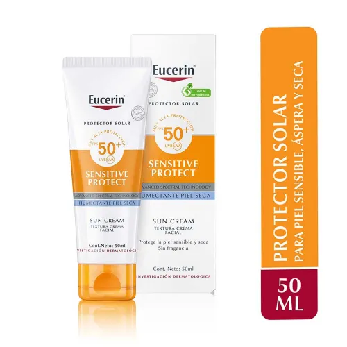 Eucerin Sensitive Protect Protector Solar Facial Fps 50+ Vto 9-26