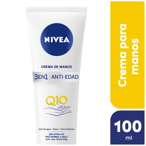 Nivea Q10 Crema De Manos 3 En 1 Antiarrugas