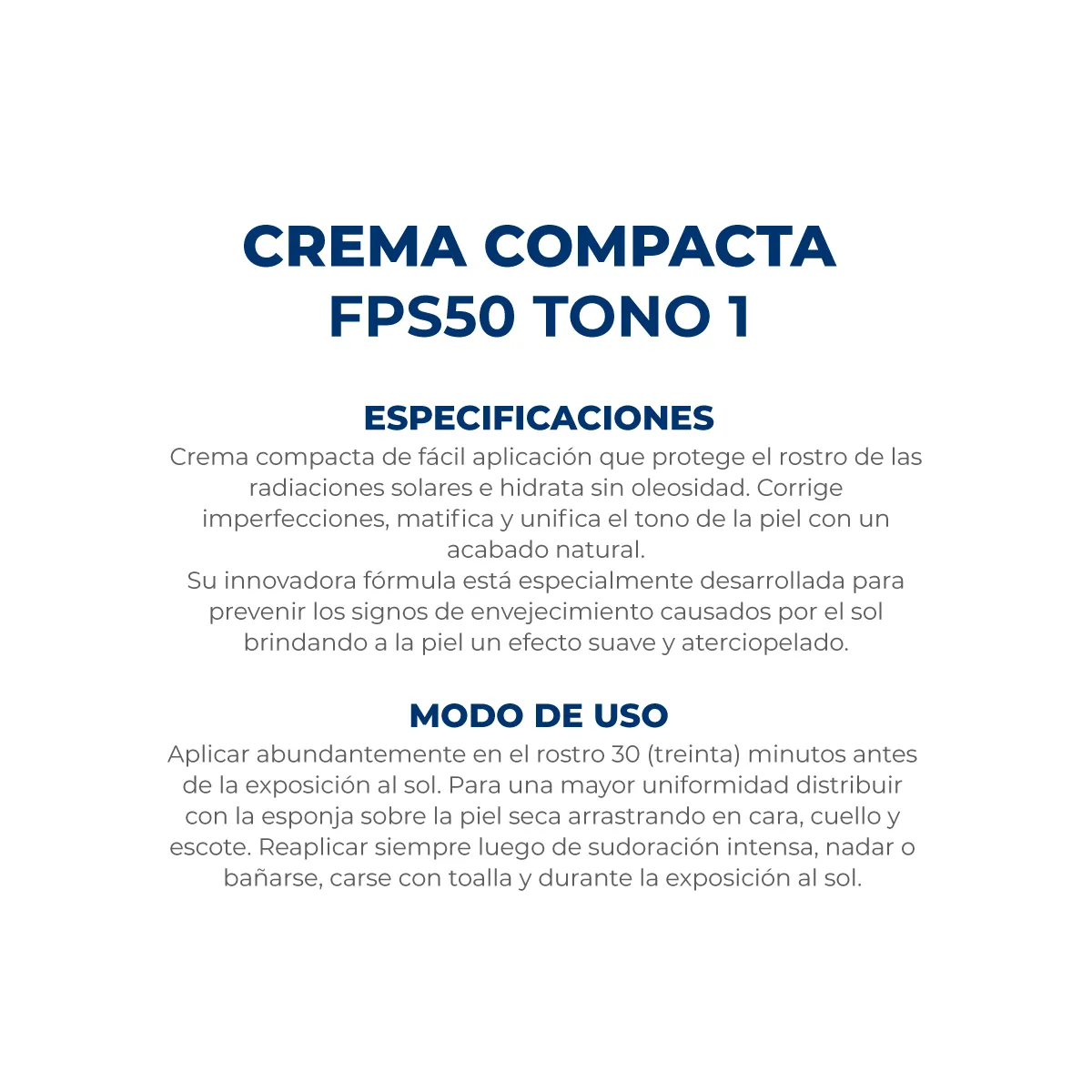 Dermaglós Protector Solar Fps50 Facial Crema Compacta Color
