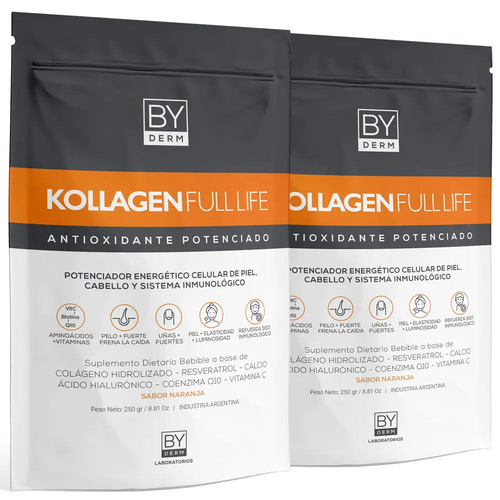 Pack 2 By Derm Kollagen Full Life Colágeno Antioxidante