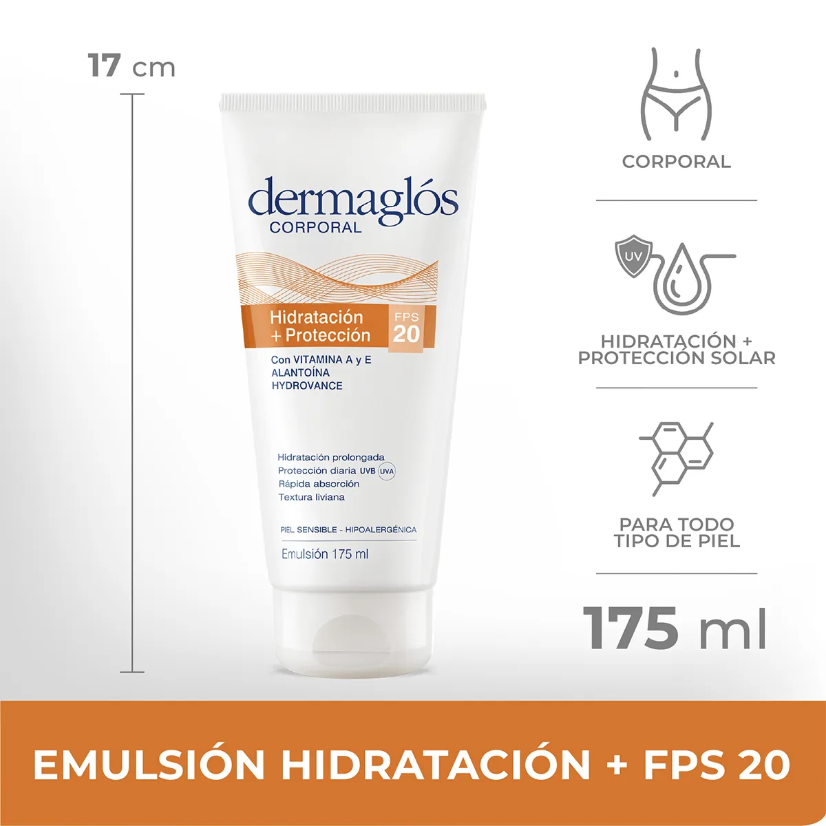 Dermaglós Corporal Emulsión Hidratación Protección Vto 01-27