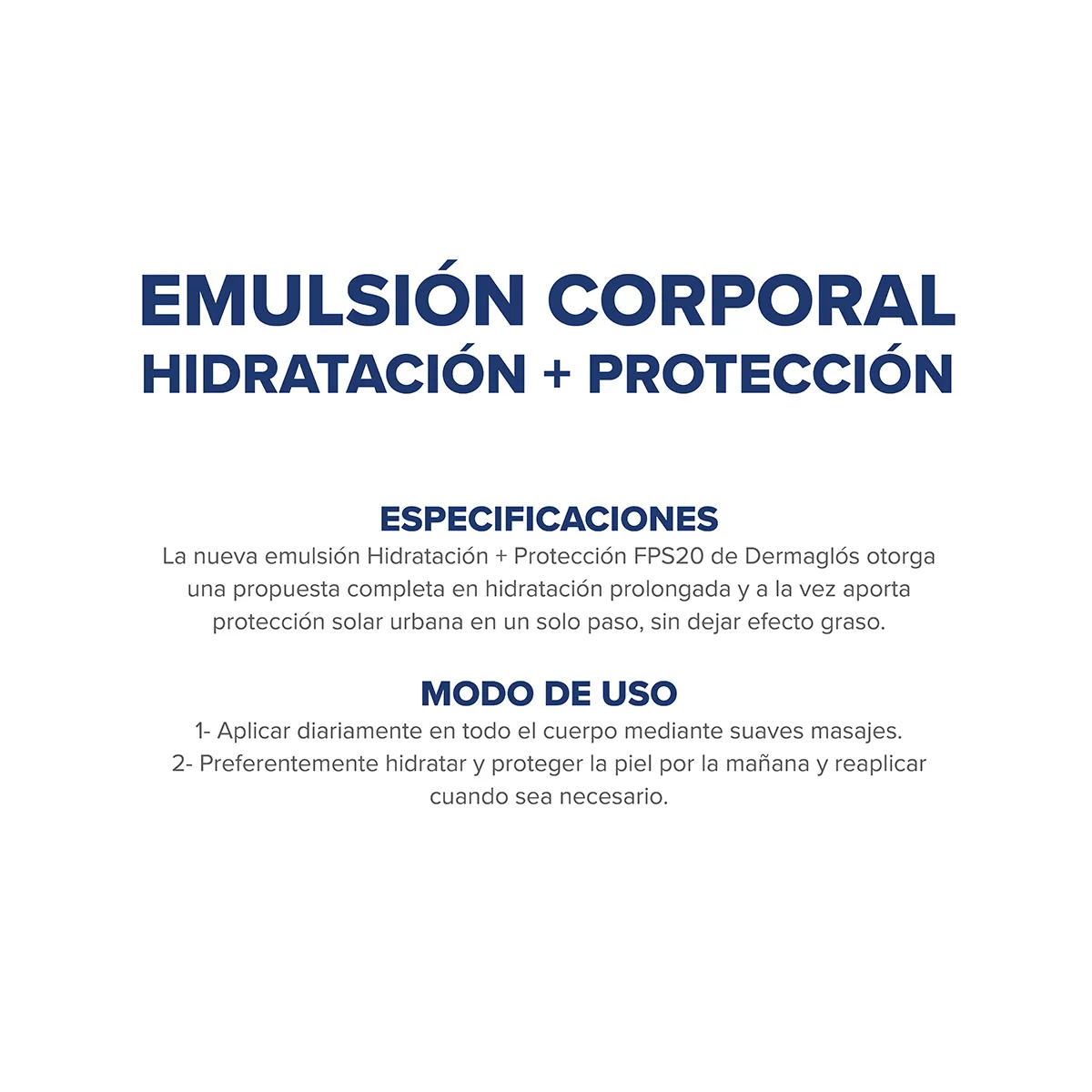 Dermaglós Corporal Emulsión Hidratación Protección Vto 01-27