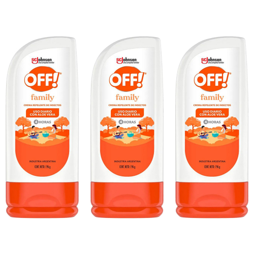 Pack 3 Off! Family Repelente En Crema X 196 Gramos