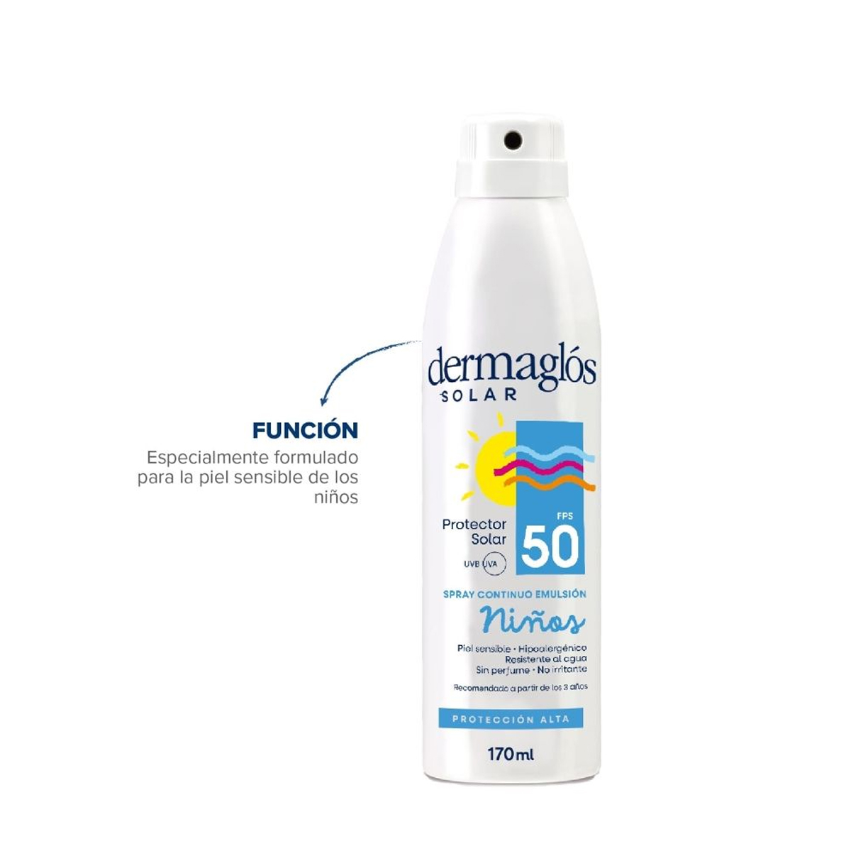 Pack 2 Dermaglós Protector Solar Fps50 Niños Spray
