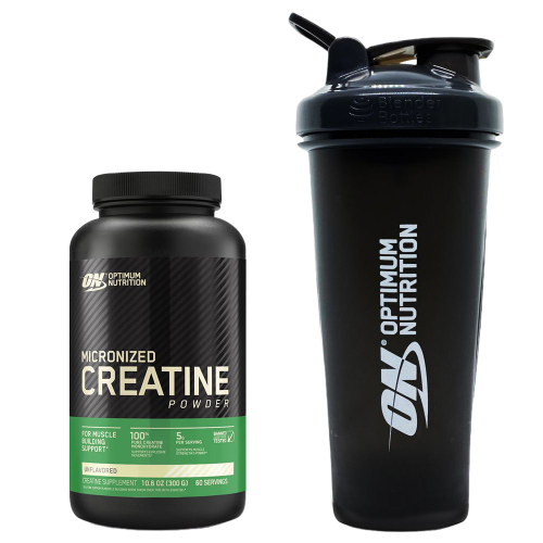 Combo Optimum Nutrition Micronized Creatine Powder + Shaker