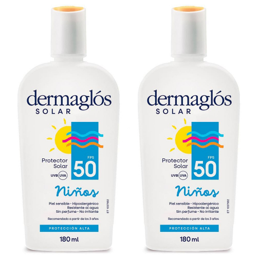 Pack 2 Dermaglós Protector Solar Fps50 Niños Emulsión