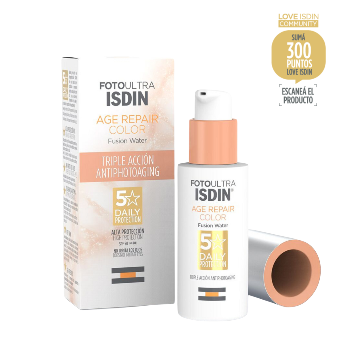 Fotoprotector Isdin Spf50 Fusion Water Magic Repair Color
