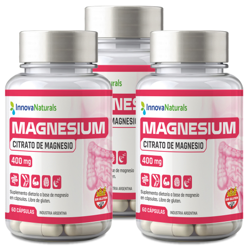 Pack 3 Innovanaturals Magnesium Citrato De Magnesio