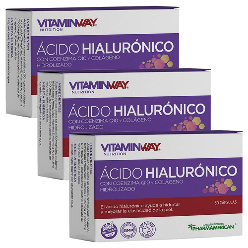 Pack 3 Vitamin Way ácido Hialurónico Cápsulas