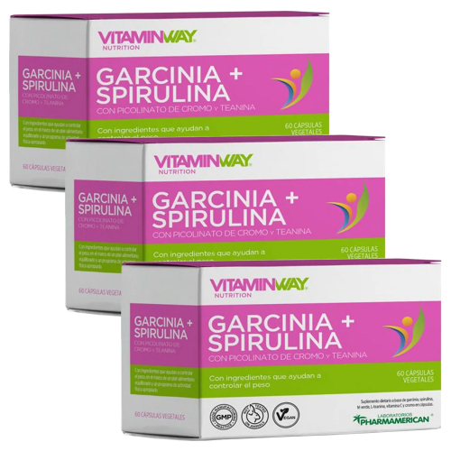 Pack 3 Vitamin Way Garcinia + Spirulina