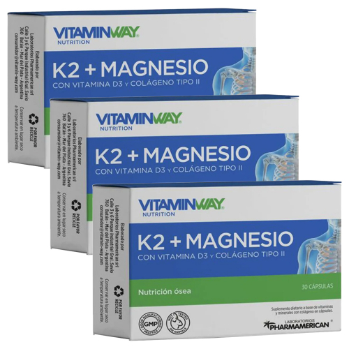 Pack 3 Vitamin Way K2 + Magnesio