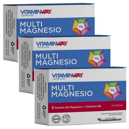 Pack 3 Vitamin Way Multi Magnesio Cápsulas