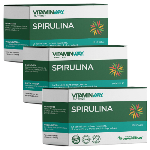 Pack 3 Vitamin Way Spirulina Cápsulas