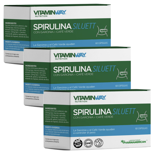Pack 3 Vitamin Way Spirulina Siluett Cápsulas