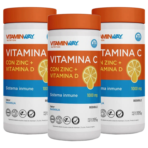 Pack 3 Vitamin Way Vitamina C En Polvo