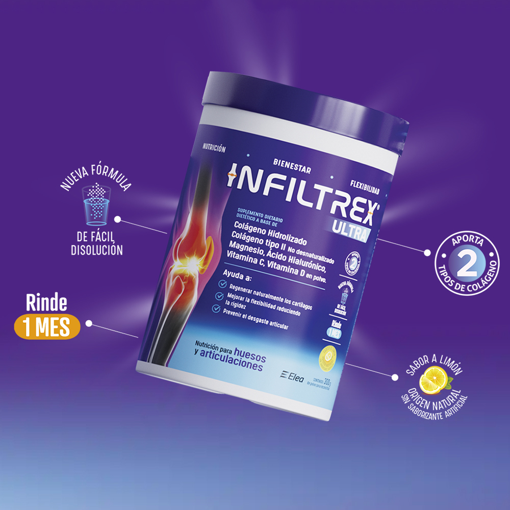 Pack 3 Infiltrex Ultra Huesos Y Articulaciones En Polvo