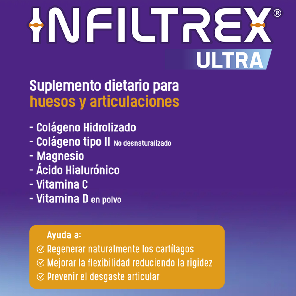 Pack 2 Infiltrex Ultra Huesos Y Articulaciones En Polvo